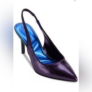Brand New Karl Legerfeld Rosalyn Slingback Pumps in PURPLE